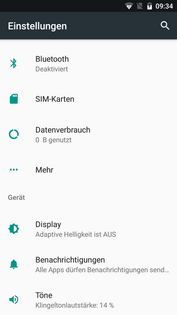 Android-One Einstellungen