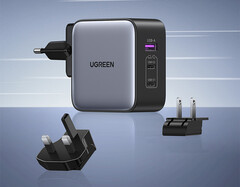 Ugreen präsentiert ein neues Reise-Wandladegerät mit EU/US/UK-Steckern und dreimal USB. (Bild: Ugreen)