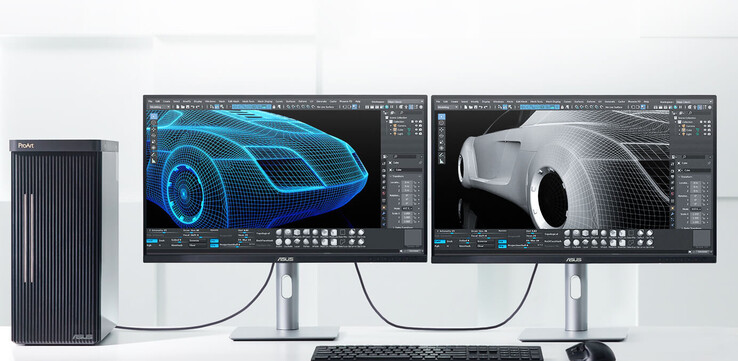 Ein zweiter Display kann noch über Thunderbolt 4 an den PA32QCV gekoppelt werden (Bildquelle: Asus)