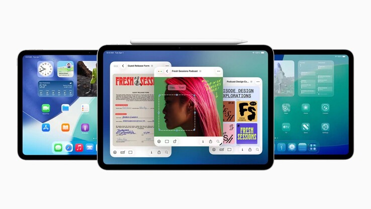 iPadOS 26.1 bringt "Slide Over" zurück, wodurch eine zusätzliche App am rechten Bildschirmrand per Wisch-Geste eingeblendet werden kann.