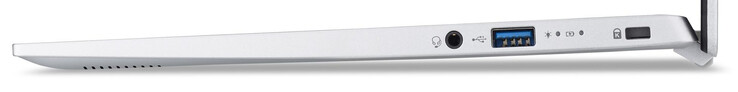 Rechte Seite: Audiokombo, USB 3.2 Gen 1 (Typ A), Steckplatz für ein Kabelschloss