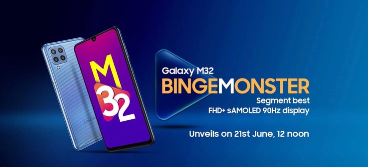 Das Samsung Galaxy M32 wird am 21. Juni offiziell vorgestellt werden. (Bild: Samsung)