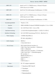 Minisforum Venus Series NPB5, Spezifikation (Quelle: Minisforum)