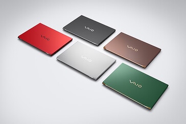 Die ultraleichten Vaio SX14-R (VJS4R2) sind in den Farben Fine Black, Urban Bronze, Fine Red, Bright Silver und Deep Emerald erhältlich