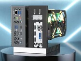 Elitemini B550: Das Dock des Mini-PCs kann eine dedizierte Grafikkarte aufnehmen