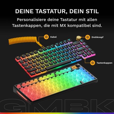 Die Tastenkappen sind wechselbar (Bildquelle: Glorious)