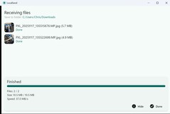 2 Fotos schnell übertragen