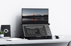 Der All-in-One Dual-Monitor erlaubt vielseitige Anwendungen dank integriertem Touchscreen und Pop-up-Webcam. (Bild: ShenZhen Century)