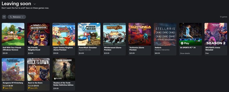 Übersicht der Spiele, die im Juli 2026 aus dem Xbox Game Pass verschwinden