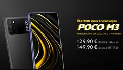 Das Poco M3 startet in Deutschland anlässlich des Black Friday kurzfristig mit 20 Euro Rabatt ab 129 Euro.