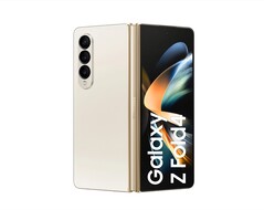 Das Samsung Galaxy Z Fold4 5G wird auch in Gold angeboten, neben Blau und Schwarz. (Bild: Evan Blass / 91mobiles)