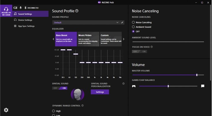 Mit der Equalizer-Funktion lässt sich der Klang optimieren und personalisieren. (Bild: Sony)