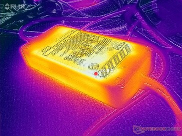 Der AC-Adapter erreicht bei anspruchsvollen Lasten über 45 °C