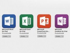 In Apples App Store gesichtet: Office gibt es nun für das iPad (Bild: Eigenes)