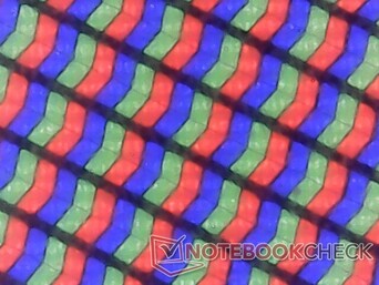 Scharfe RGB-Pixel mit minimaler Körnigkeit trotz dem matten Overlay
