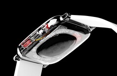 Dieses Konzept zeigt, wie eine Smartwatch mit transparentem Gehäuse aussehen könnte. (Bild: JunSeo Oh)