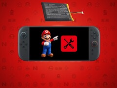 Abbildung des Switch 2-Akkus mit Konsole und Nintendo Support-Symbol.