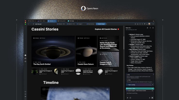 Komplexe Zusammenfassungen sind möglich (Bildquelle: Opera)