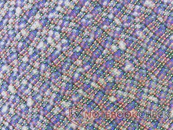 Das matte RGB-Overlay ist deutlich körniger als bei den meisten anderen Displays