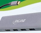 Zu wenig Anschlüsse am Laptop? Lösung: InLine USB 3.2 Typ-C Multi-Hub mit HDMI, Kartenleser und Power Delivery 100 Watt.