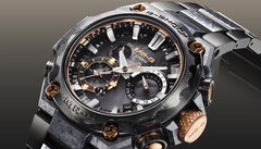 „Die Casio G-Shock MRG-B2000JS-1AJR (siehe Bild) ist mit einem Armband und einer Lünette ausgestattet, die über eine diamantähnliche Kohlenstoffbeschichtung (DLC) verfügen. (Bildquelle: Casio)