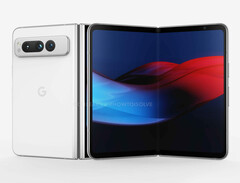 Das Google Pixel Fold soll im Juni auf den Markt kommen, und nur mit 256 GB Speicher angeboten werden. (Bild: @OnLeaks / HowToiSolve)