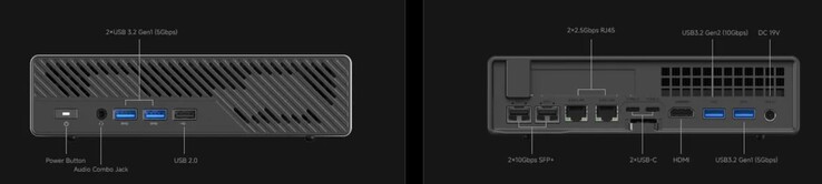 Anschlussausstattung am Minisforum MS-A2 (Quelle: Minisforum)