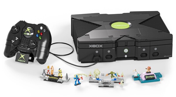 Das „Mattel Brick Shop Microsoft XBOX“-Bauset.