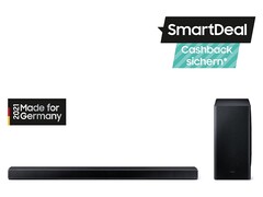 Dank einer Cashback-Aktion ist die Samsung HW-Q800A Soundbar mit Dolby-Atmos-Support bei Amazon zum Deal-Preis von 299 Euro erhältlich (Bild: Samsung)