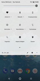 BQ Aquaris X2 Pro: Schnelleinstellungen