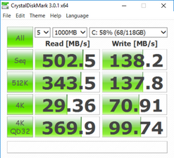 CrystalDiskMark (primäre SSD)