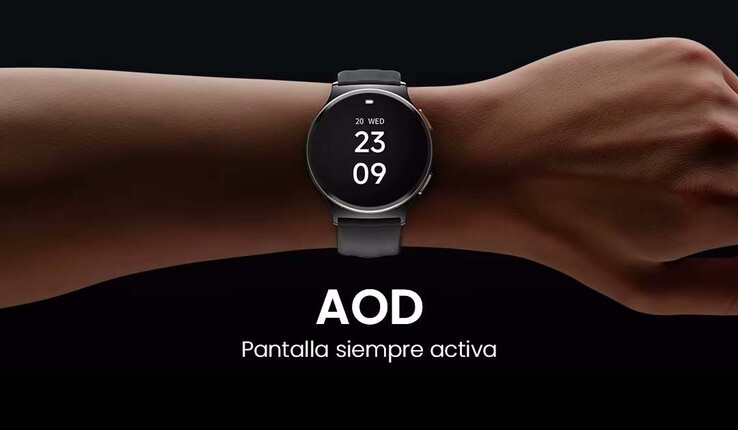 Das Display kann die ganze Zeit aktiviert bleiben (Bildquelle: Haylou)