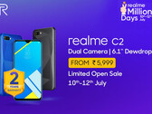 Verkaufsschlager in Indien: Realme feiert 1 Million verkaufter Realme C2 Smartphones.