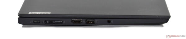 Das ThinkPad T14s bietet unter anderem zwei USB-C-Anschlüsse mit Thunderbolt 4 (Bildquelle: Benjamin Herzig)