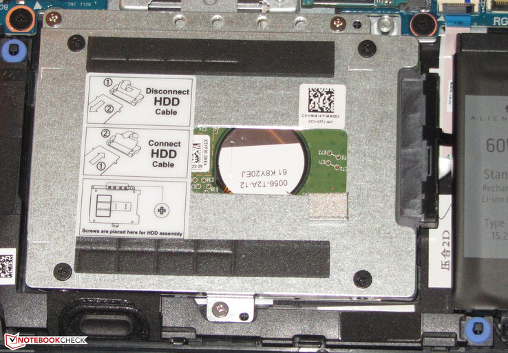 Eine 2,5-Zoll-Festplatte dient als Datenspeicher.