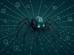 KI-Crawler sind Bots, also automatisierte Programme. Ähnlich wie eine Spinne bewegen sie sich durch das Internet und sammeln dabei Informationen. (Bildquelle: ChatGPT / OpenAI)