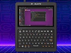 Der Pi Slate kommt schon mit Akku, Touchscreen und Tastatur