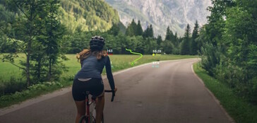 Auch beim Radfahren lässt sich die Brille nutzen