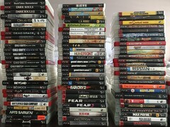 Eine Sammlung physischer PS3-Spiele