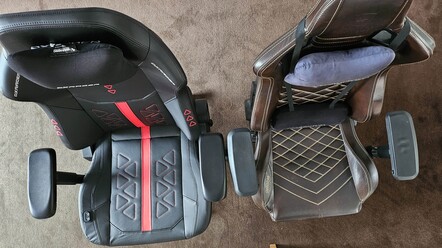 Die Sitzfläche des Martian Pro ist sehr geräumig und ideal für größere und kräftigere Menschen (Bildquelle: Marc Zander, Notebookcheck)