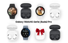 Samsung gibt aktuell bis zu 150 Euro Cashback beim Kauf der Galaxy Watch5 (Pro) und der Galaxy Buds2. (Bild: Samsung)