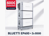Energiespeichersystem Bluetti EP600 mit zwei Batteriemodulen B500 (9,9 kWh) und 6-kW-Hybridwechselrichter