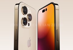 Die doppelte Punch-Hole des iPhone 14 Pro könnte größer sein, als Renderbilder impliziert haben. (Bild: Jon Prosser / Ian Zelbo)