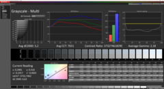 Graustufen vor der Kalibrierung