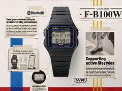 Casios neue F-B100W-Uhren bringen Bluetooth und Schrittzähler in das klassische F-91W-Design.