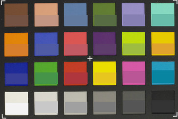 ColorChecker Passport: Im unteren Teil eines jeden Patchfeldes sind die Zielfarben dargestellt (RGB- und Monochrom-Sensor).