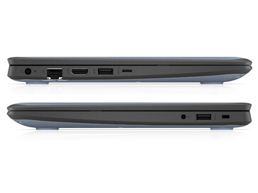 Das Portlayout der beiden Notebooks (Bild: HP)