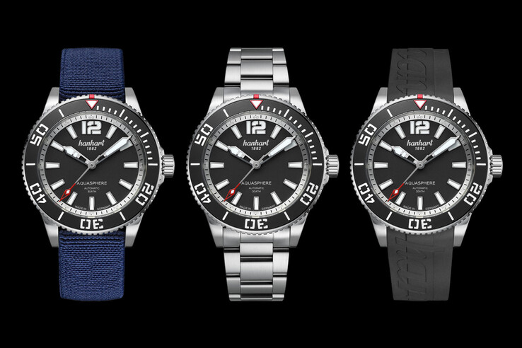 Die Taucheruhr kann mit drei verschiedenen Armbändern gekauft werden