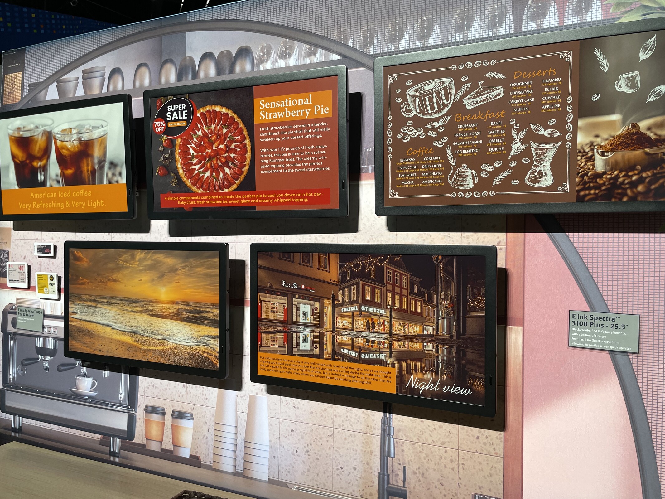 Wie gedruckt Neue farbige EInkDisplays als Digital SignageLösung News