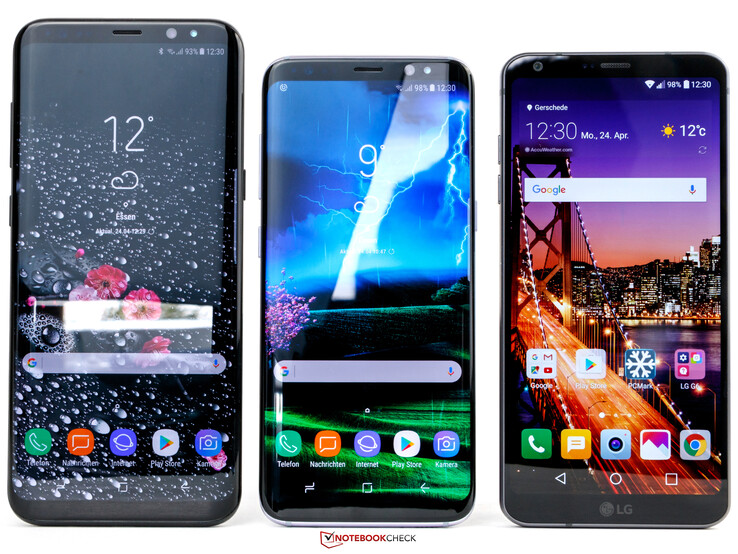 von links: Galaxy S8 Plus, Galaxy S8, LG G6